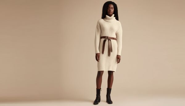 Optimiser le look avec une ceinture sur une robe pull