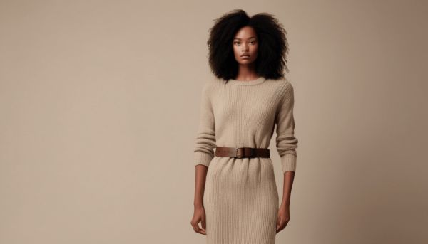 Structurer votre silhouette avec une robe pull et une ceinture